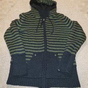 * Vans, reversible knit sweater.